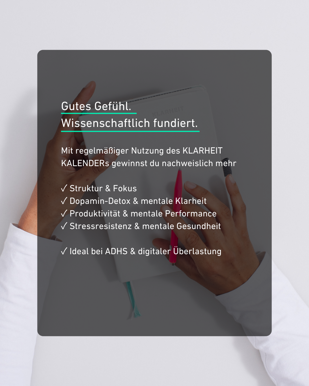 KLARHEIT 8 Reflection-Seite: Monatsrückblick mit Learnings und Kurskorrektur