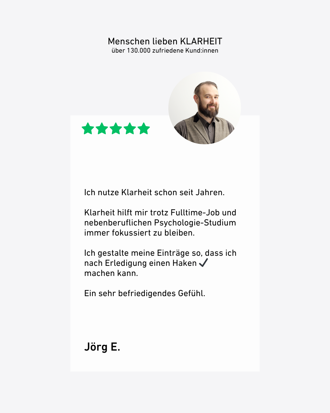 KLARHEIT 8 Planer in Benutzung auf Schreibtisch mit Kaffee und Stift