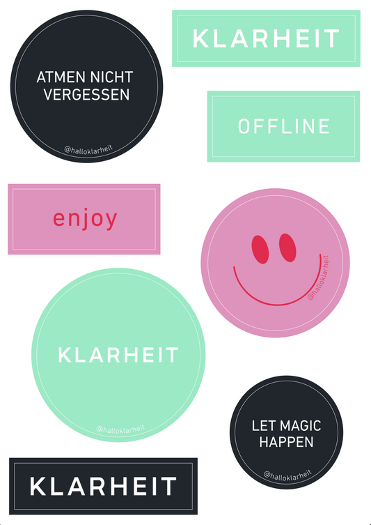 KLARHEIT Design Stickerset
