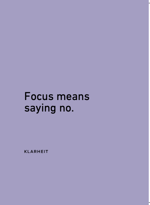 DEEP FOCUS Beilegekarte